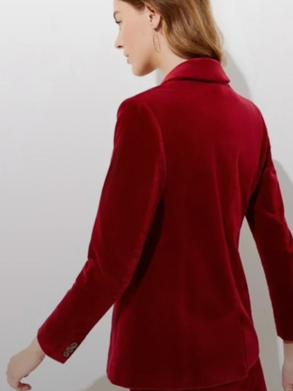 LOFT Women’s Red Corduroy Tailored Jacket Blazer Size 6 NWT - Picture 8 of 9